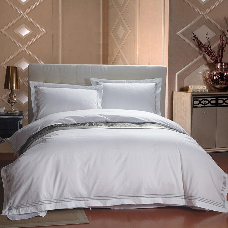 Queen King size White Bedding Set Luxury Egyptian cotton Bed set Bed sheet Duvet Cover Fitted sheet parure de lit ropa de cama 1
