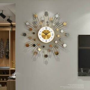 Nordic Large Wall Clock Modern Design Silent Luxury Round Art Aesthetic Living Room Horloge Murale Home Accessories ZP50WC 1