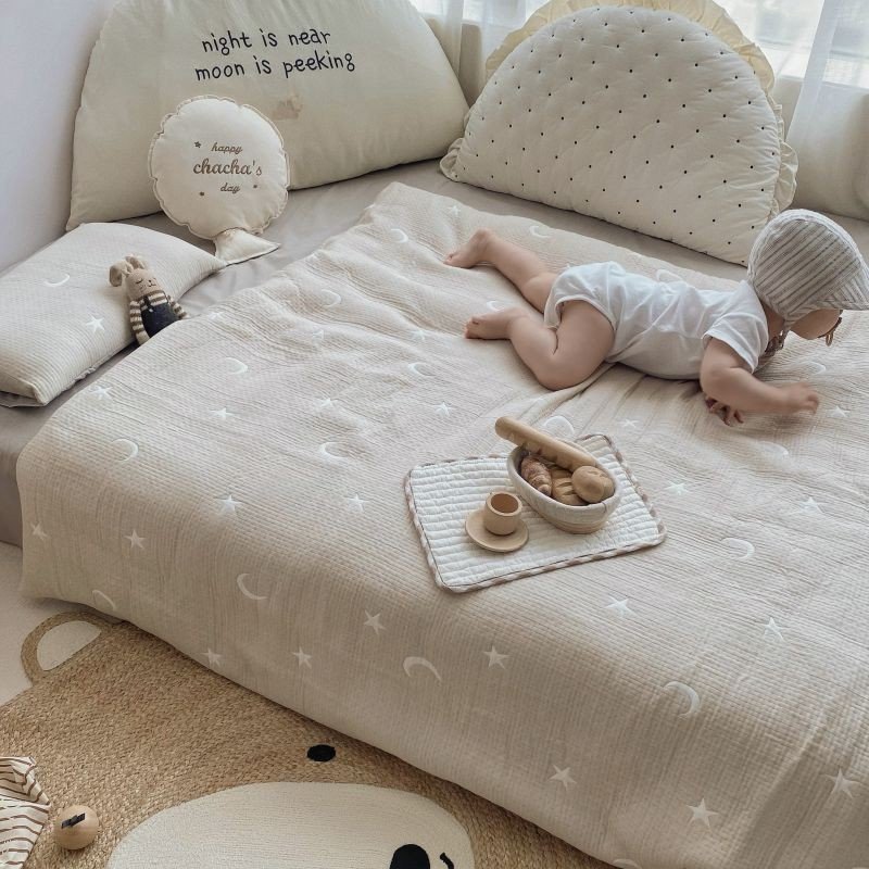100% Cotton Yarn Dyed Top Grade Duvet Cover Bedding Set,Breathable,Soft Baby Comforter Doona Duvet cover Bed Sheet Pillowcases 6