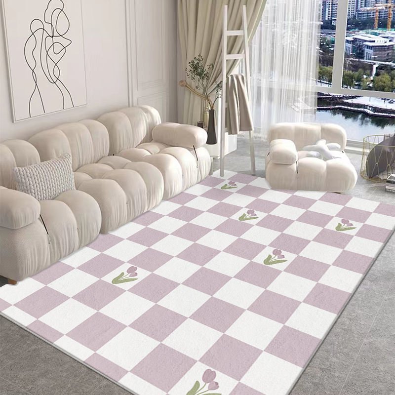 Checkerboard Living Room Carpet Thickened Large Area Non-slip Rug Home Sofa Coffee Table Rugs Bedroom Study Cloakroom Carpets 3