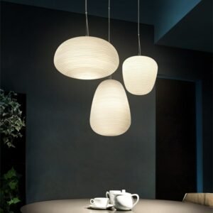 Foscarini Milky White Glass Whorls Cocoon Pendant Light For Kitchen Dining Table Study Room Acrylic House Decor Hanging Lamp 1