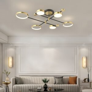 Nordic Light Luxury Aluminum Alloy Simple Ceiling Lamp Multi-head Design Golden LED Dining Room Bedroom Living Room Ceiling Lamp 1