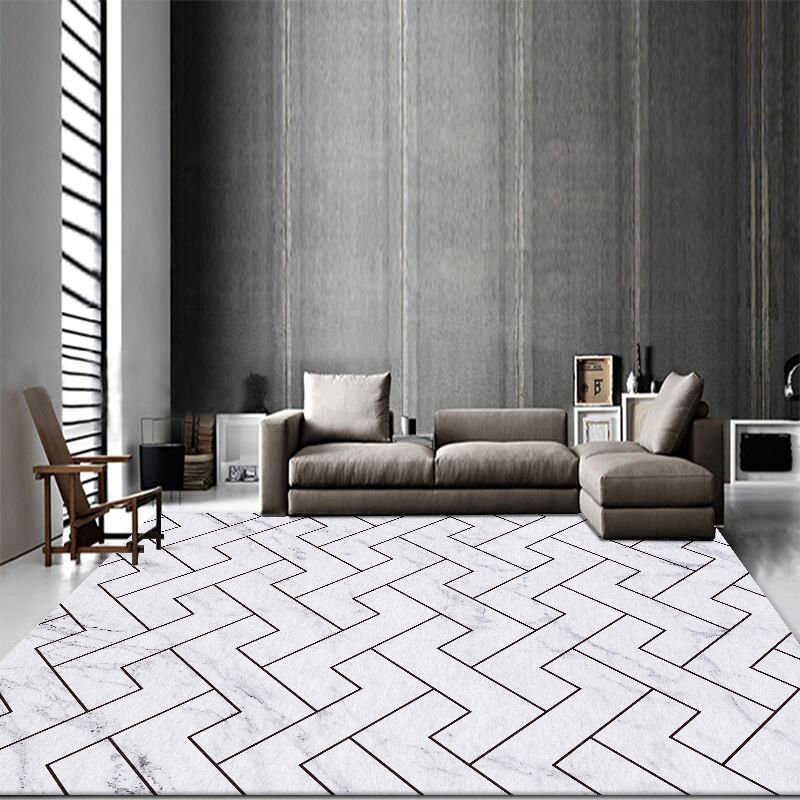 Geometric Printing Carpet Nordic Bedroom Large Area Carpets Modern Minimalist Living Room Coffee Table Mat Non-slip Kitchen Rug 5