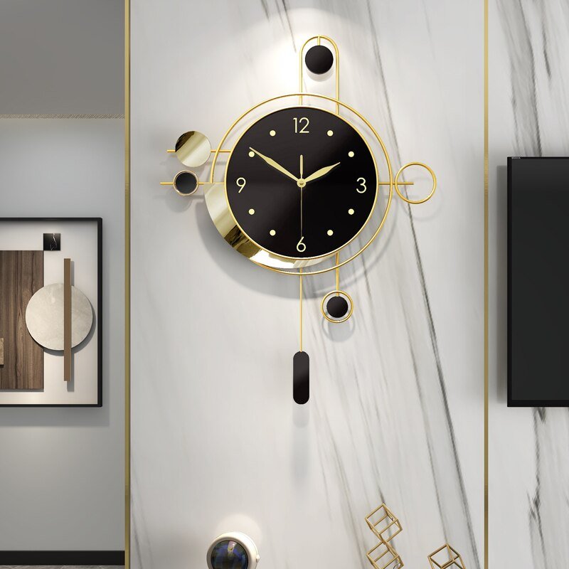 Nordic Large Wall Clock Modern Design Creative Clocks Wall Home Luxury Gold Metal Despertador SilentGaming Decoration XF10YH 5