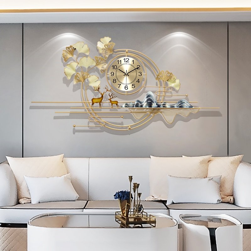 Metal Gold Wall Clock Creative Luxury Silent Nordic Digital Wall Clock 3D Art Living Room Zegar Klok Scienny Room Decor YH 1
