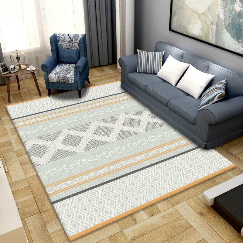 Geometric Printing Rug Living Room Bedroom Non-slip Carpets Nordic Modern Minimalist Carpet Bedside Mat Home Decoration Rugs 4