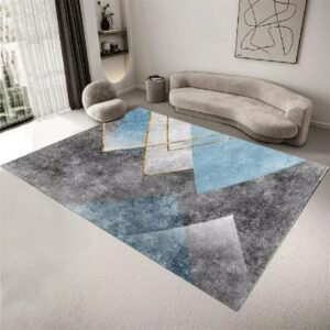 Nordic Geometric Bedroom Bedside Carpet Light Luxury Living Room Sofa Coffee Table Carpets Simple Hotel Homestay Decoration Rug 1