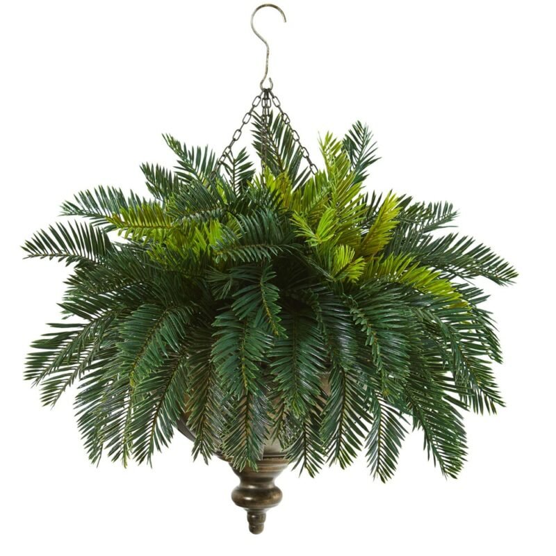 45cm Large Artificial Palm Tree Branch Tropical Fake Cycad Plants Plastic Coconut Tree Leafs For Home Garden Party Wedding Decor 5