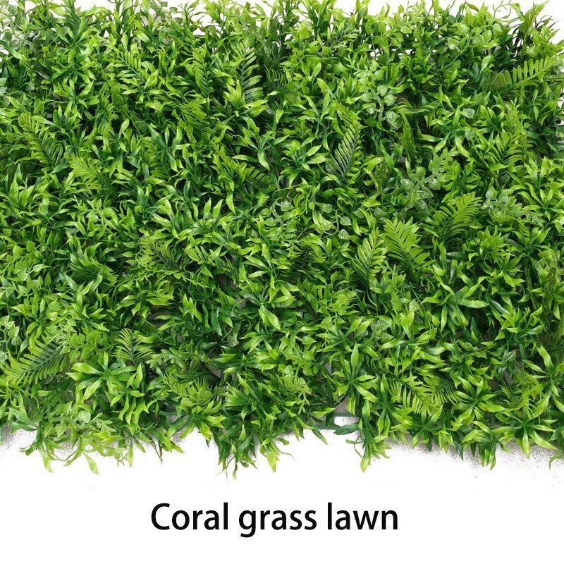 60x40cm Plastic Leaves Artificial Plant Wall Green Grass Fake Leafs Wall False Lawn Big Flower Row For Wedding Garden Home Decor 4