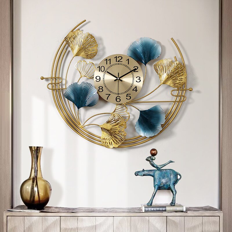 Metal Creative Wall Clock Silent Mechanism Luxury Modern Design Art Aesthetic Nordic Giant Wandklok Electronic Free Shiping 2