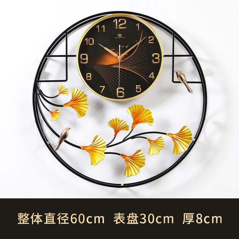 Chinese Buddha Wall Clock Living Room Creativity Large Silent Wall Clock Modern Design Reloj De Pared Metal Wall Art LL50WC 4