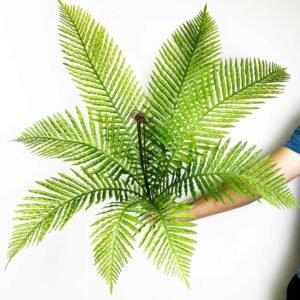 80cm Large Artificial Palm Tree Tropical Plants Fake Palm Leaves Plastic Coconut Tree Branch Green Cycad For Home Outdoor Decor 1