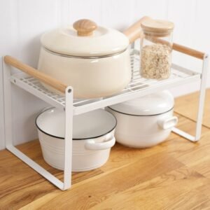 Cabinet Layered Shelf Multifunctional Kitchen Countertop Organizer Cupboard Stand Spice Rack Pots Bowls Dishes Storage 1