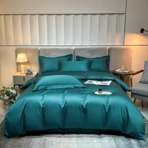 1000TC Long Staple Cotton Premium Bedding Set Luxury Quality Soft Super King Family size Plain Duvet cover Bed Sheet Pillowcases 1