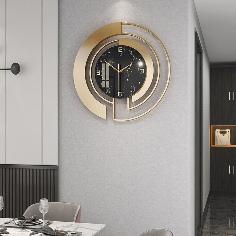 Golden Luxury Wall Watch Minimalist Mechanism Creative Electronic Wall Watch Silent Home Design Furniture Relojes Murale Gift 3