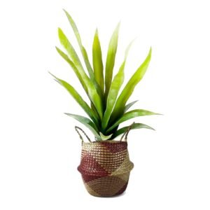 Tropical Leaves Large Artificial Plants Fake Succulent Potted Plastic Tree Green Tiger Piran Floor Air Yucca For Home Shop Decor 1
