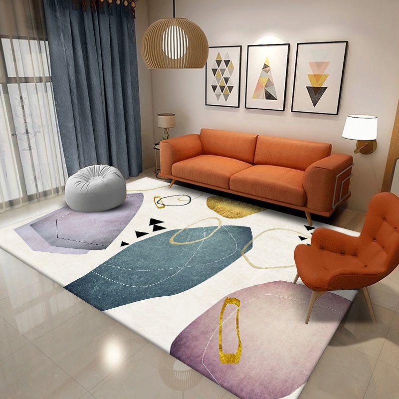 Modern Minimalist Living Room Coffee Table Rugs Crystal Velvet Sofa Floor Mats Nordic Light Luxury Entrance Mat High-quality Rug 4