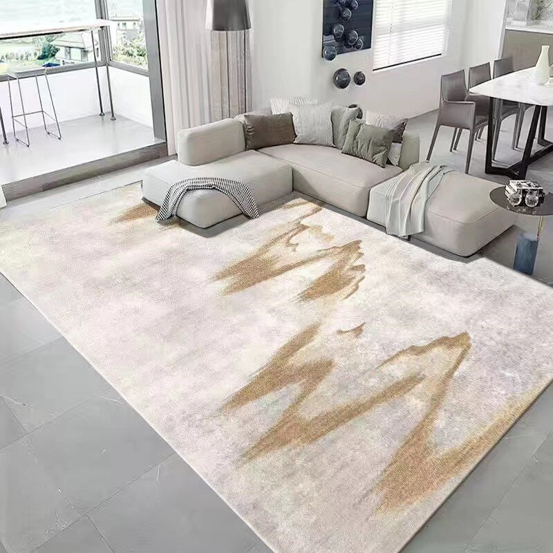 Nordic Light Luxury Carpet Home Living Room Sofa Coffee Table Rug Room Black Gray Gradient Carpets Study Lounge Non-slip Rugs 6