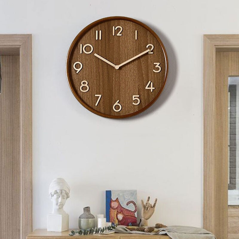 Digital Large Wall Watch Wood Original Silent Wall Sticker Saatration Mechanical Clocks Large Horloge Murale Home Saatrations 1