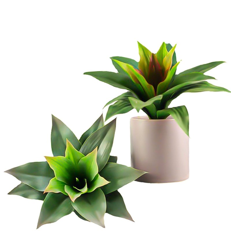 2pcs/lot Big Artificial Succulent Plants Plastic Aloe Fake Agave Tree Real Touch Leaf Air Plants For Home Desk Wall Garden Decor 6