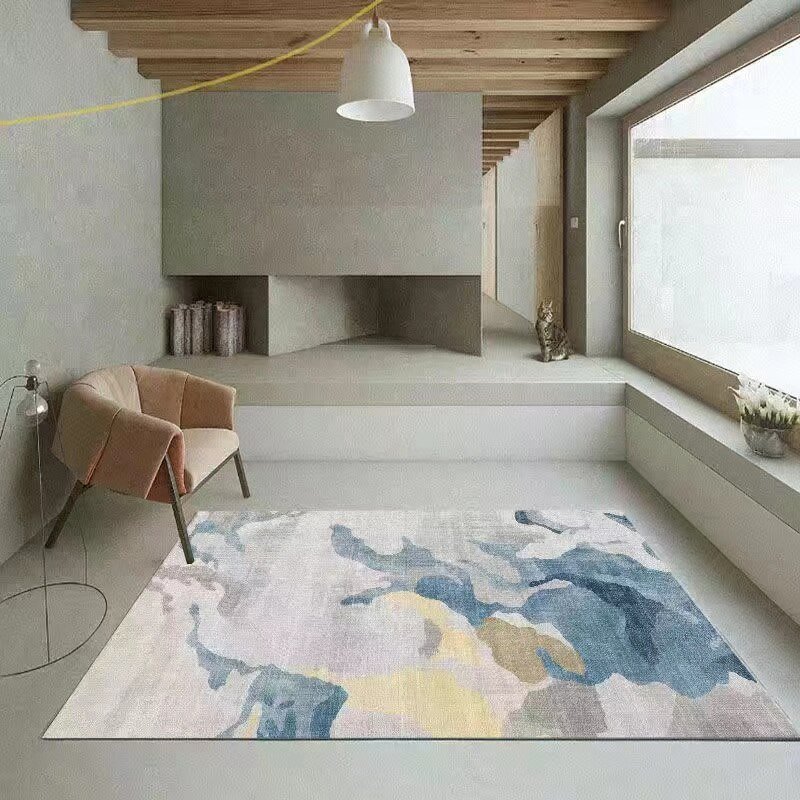 Nordic Modern Carpet Light Luxury Bedroom Stain-resistant Rug Sofa Coffee Table Mat Home Decoration Rugs Kitchen Non-slip Mats 3