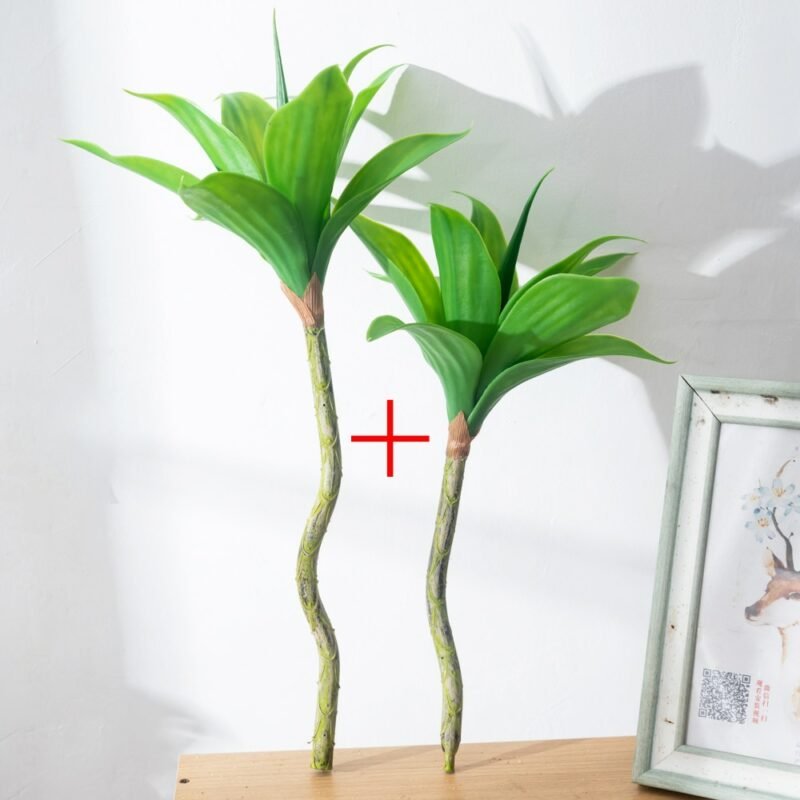 88/55cm Large Artificial Dracaena Plants Tropical Potted Tree Fake Plastic Palm Leafs Cycas Plant For Home Garden Indoor Decor 6