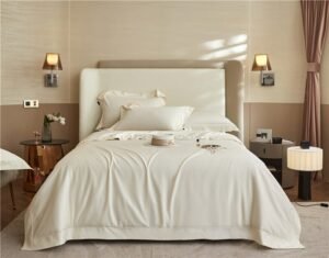 100%Long Staple Cotton Beige Gray Duvet Cover set Bed Sheet Pillowcases Ultra Soft Breathable Simple Premiun Hotel Bedding Set 1