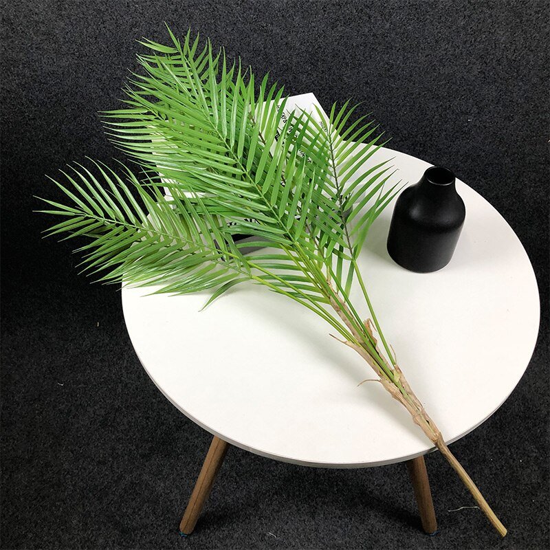 80-98cm 15 Heads Fake Palm Plants Large Tropical Tree Artificial Palm Leafs Plastic Tall Monstera Branch For Home Garden Decor 4