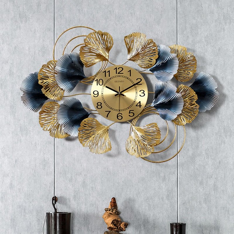 Mechanism Bedroom Large Wall Clock Modern Design Creative Silent Luxury Digital Nordic Geometric Reloj Pared Home Decor xp 1