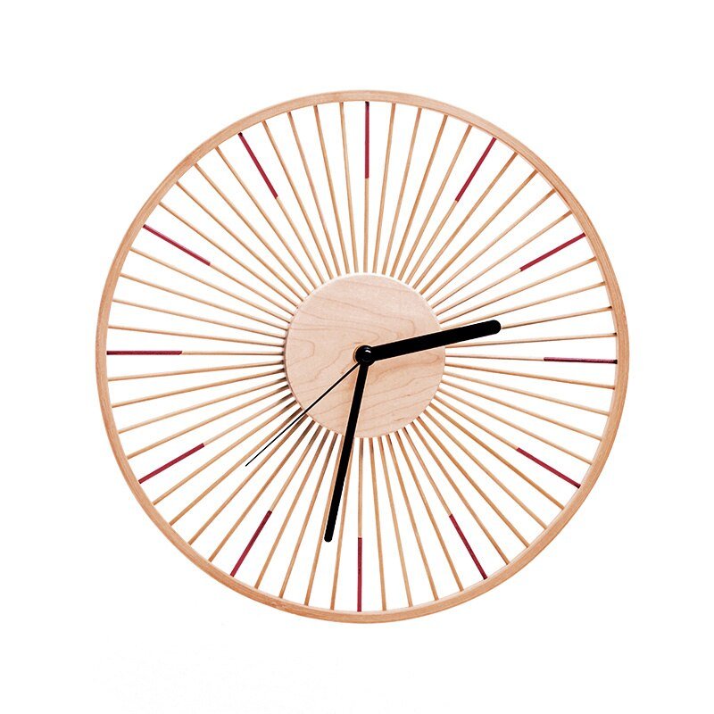 Minimalist Japanese Wall Clock Living Room Silent Wooden Wall Clock Modern Design Reloj Pared Grande Home Decor LL50WC 6