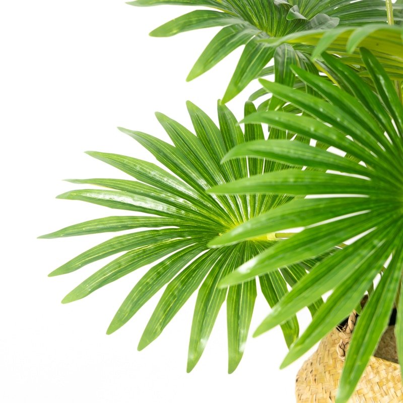 50-95cm Tropical Monstera Large Artificial Plants Fake Palm Tree Plastic Fan Leafs Tall Potted Tree Branch For Home Garden Decor 6