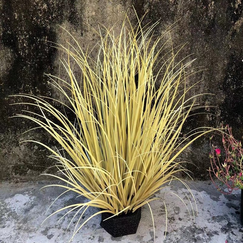 60cm 21 Forks Artificial Onion Grass Large Fake Reeds Leaves Faux Plant Tall Indoor Plants For Home Wedding Gift Party DIY Decor 6