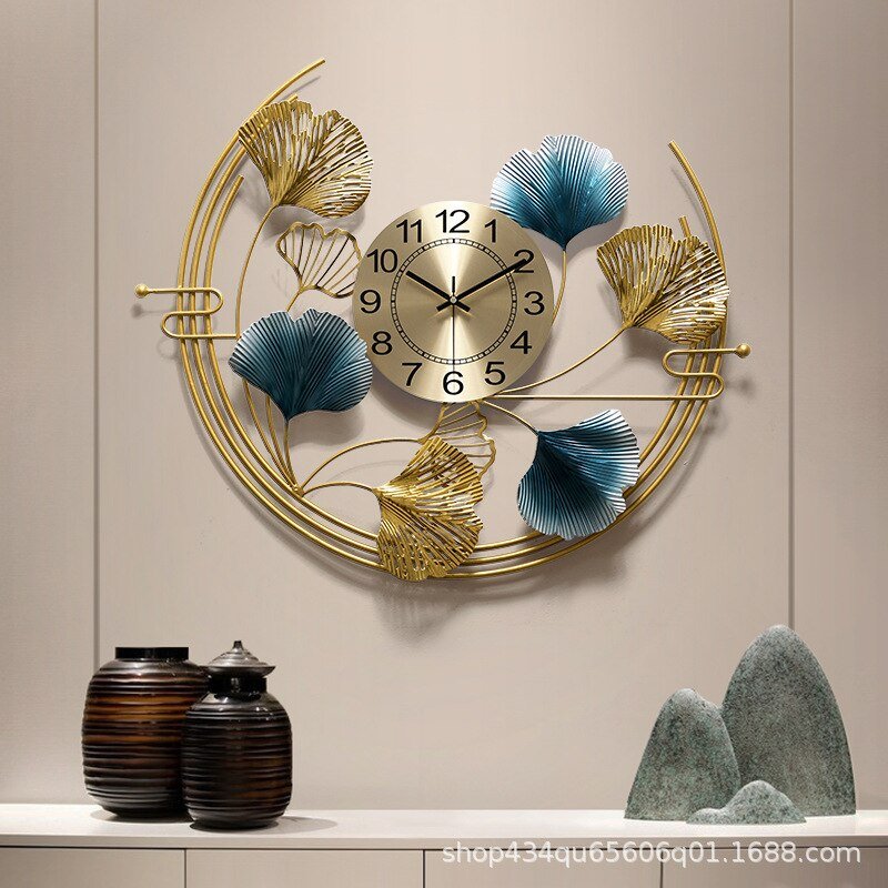 Chinese Style Wall Clock Modern Design Large Luxury Digital Silent Metal Wall Clock Luxury Reloj De Pared Home Decoration ZP50WC 1