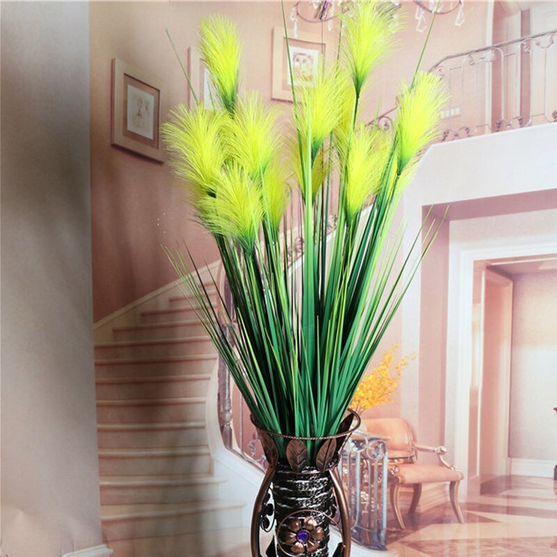 93cm 7 Heads Artificial Reed Large Fake Plants Silk Onion Grass Bouquet Wedding Plants Plastic Tree For Home Party Autumn Decor 4