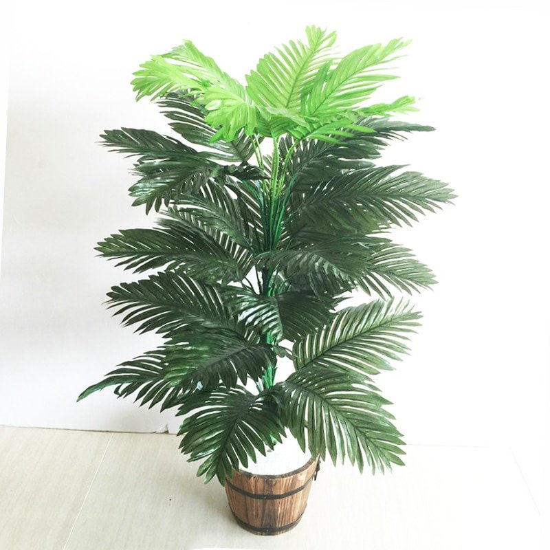 90cm 39 Leaves Artificial Palm Plants Large Tropical Tree Fake Monstera Branch Silk Palm Leafs Without Pot For Home Garden Decor 2