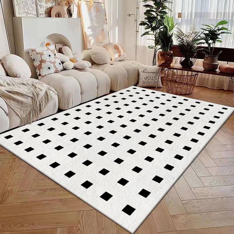 Nordic Living Room Decorative Carpet Imitation Cashmere Sofa Tea Table Non-slip Rug Modern Minimalist Bedroom Bedside Soft Rugs 4