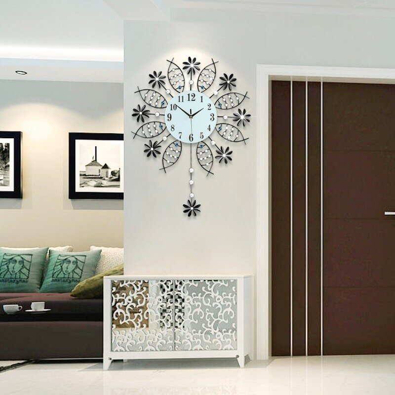 Modern Bedroom Arabic Wall Clock Decor Luxury Design Quiet Wall Clock Metal Creative Reloj De Pared Wall Clock Free Shiping 2