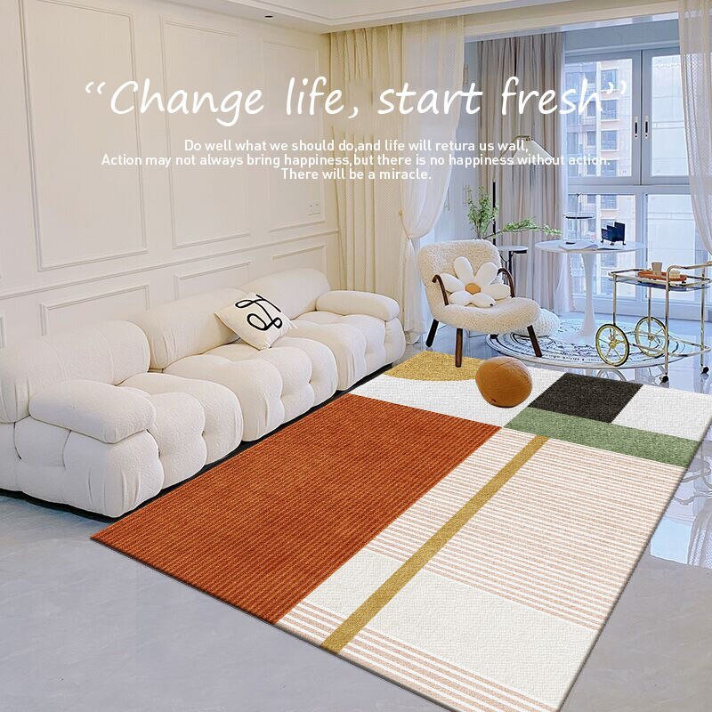 Simple Nordic Style Living Room Carpet Home Decoration Sofa Coffee Table Rug Bedroom Large Area Bedside Rugs Dirt-resistant Mats 4