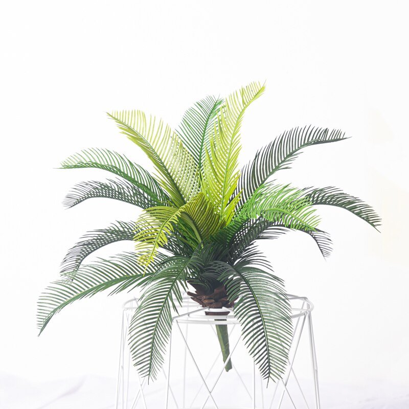40cm Artificial Plants Cycas Palm Tree Plastic Tropical Plant Fake Tree Leaf False Fronds For Home Garden Wedding Decoration 4