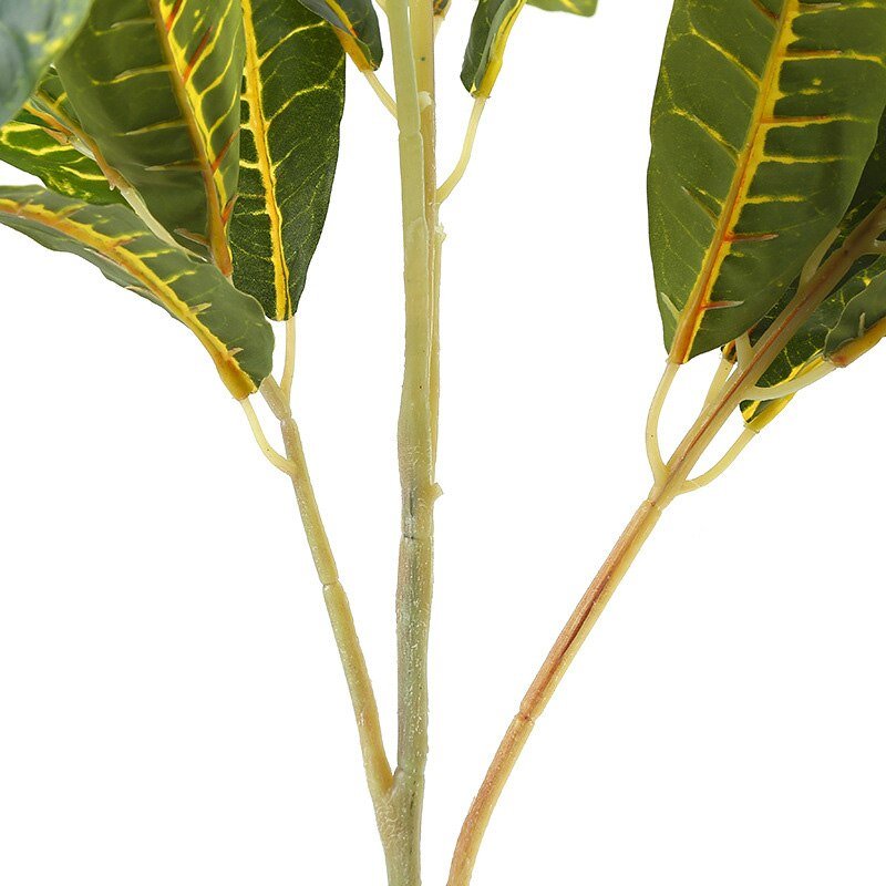 80cm 5fork Large Tropical Artificial Tree Leaves Fake Ficus Plant Branch Plastic Magnolia Leafs for Garden Party Home Decoration 6