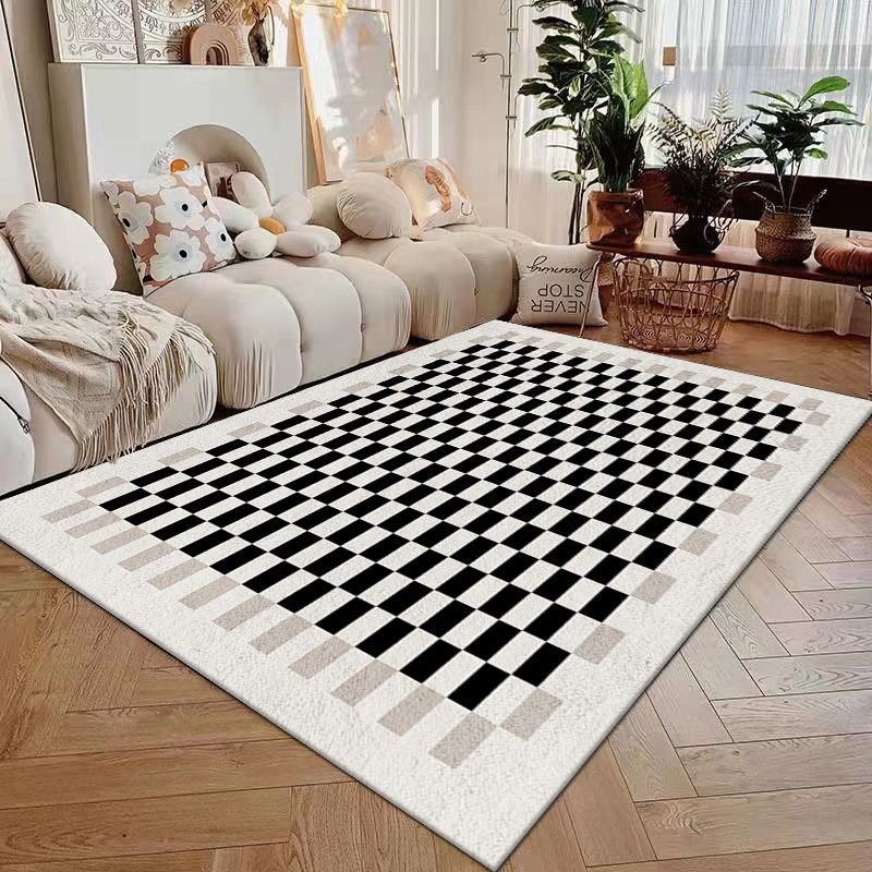 Nordic Living Room Decorative Carpet Imitation Cashmere Sofa Tea Table Non-slip Rug Modern Minimalist Bedroom Bedside Soft Rugs 2