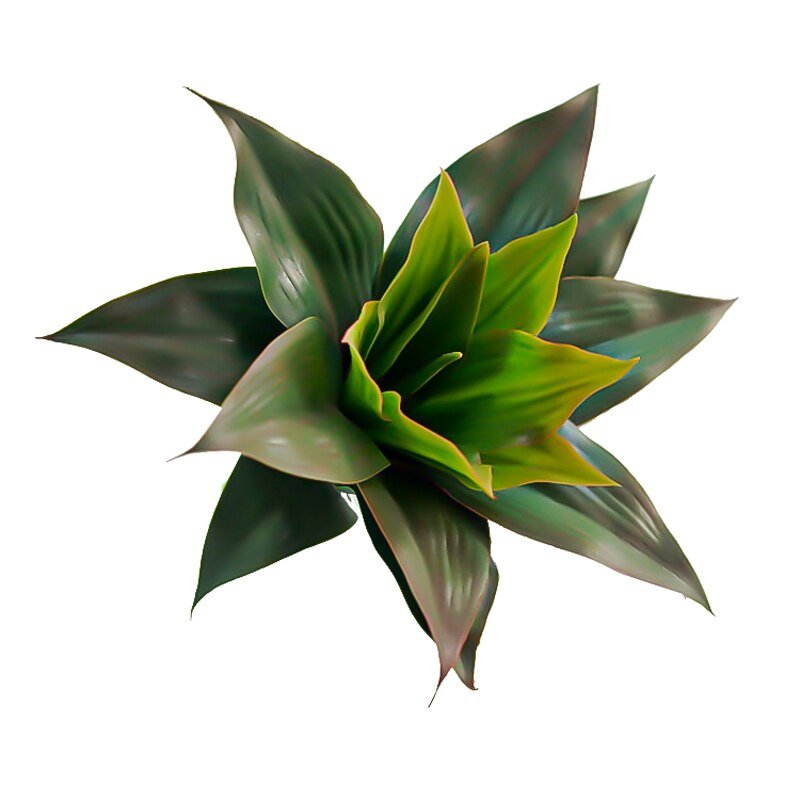 2pcs/lot Big Artificial Succulent Plants Plastic Aloe Fake Agave Tree Real Touch Leaf Air Plants For Home Desk Wall Garden Decor 4