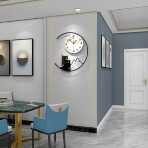 Modern Iron Wall Clock Digital Creative Kitchen Large Metal Luxury Digital Wall Clock Living Room Horloge Murale Home Decor 1