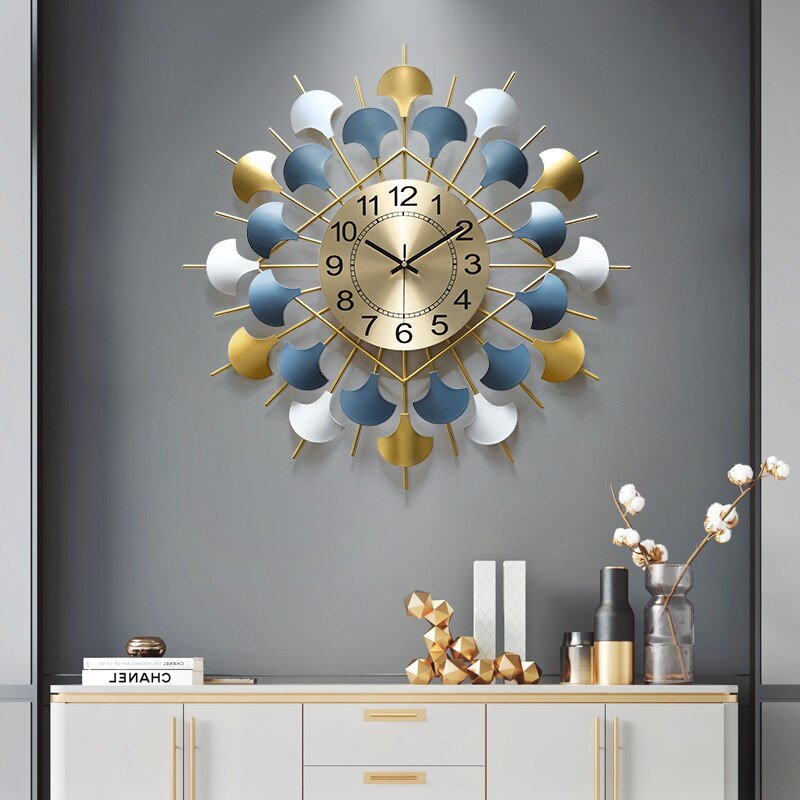 Big Arabic Wall Clock Modern Design Luxury Iron Novelty Wall Clock Creative Metal Living Room Reloj De Pared Home Decor ZP50WC 1