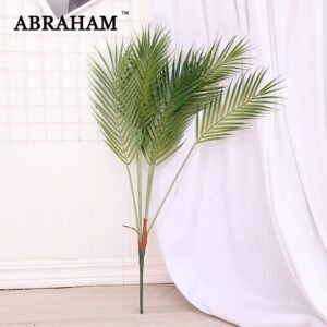 80cm 7 Fork Large Artificial Tree Fake Palm Leaves Tropical Plants Plastic Leafs Green Tree Foliage For Home Party Wedding Decor 1