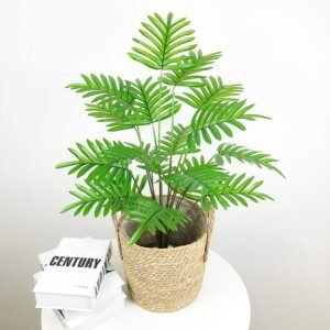 65cm Large Artificial Tree Tropical Monstera Fake Palm Plants Plastic Leaves Branches Green Floor Plants For Home Garden Decor 1