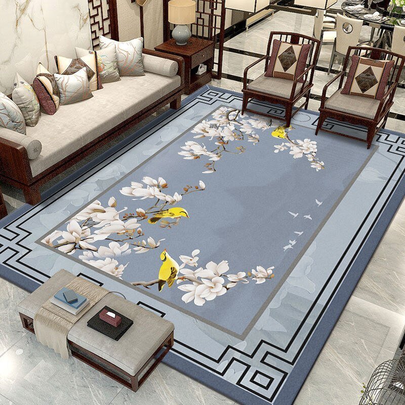 Chinese Style Carpet Living Room Sofa Coffee Table Large Area Carpets Home Non-slip Anti-fouling Floor Mat Bedroom Bedside Rugs 6