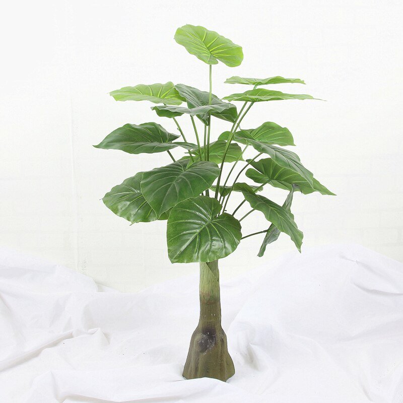 85cm Large Artificial Plants Tropical Tree Fake Monstera Leaves Plastic Palm Tree Real Touch Turtle Leaf Home Wedding Decoration 4