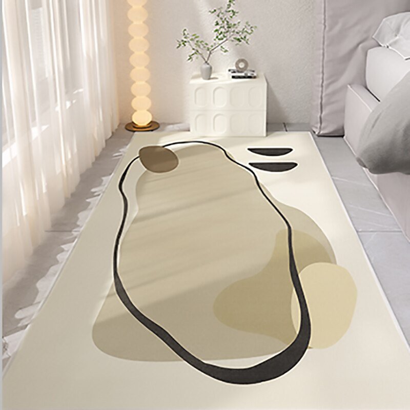 Japanese Simple Bedroom Bedside Cloakroom Carpet Office Study Non-slip Rugs Living Room Balcony Soft Thickened Rug Bathroom Mat 2