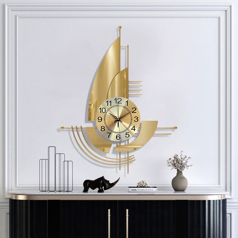 Nordic Gold Battery Wall Clock Bedroom Luxury Quiet Industrial Wall Clock Large Living Room Decoration Salon Home Decor ZP50GZ 3